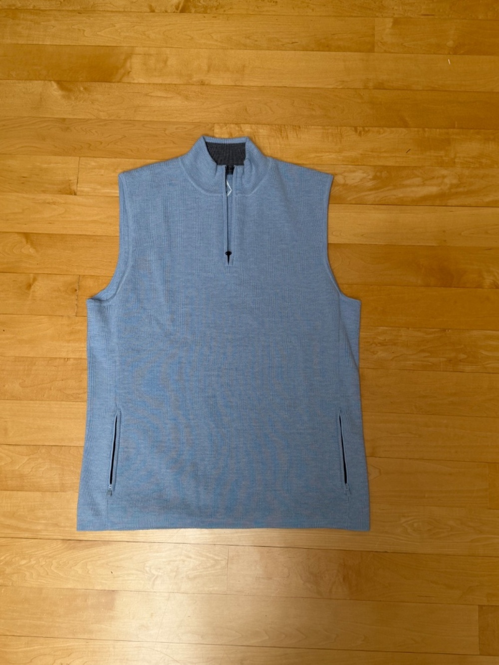 Men's G-Fore Golf 1/4 Zip Merino Wool Vest with Windbreaker Front Panel Sz 'L'